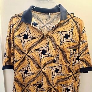 Vintage Salvatore Ferragamo Patterned Polo